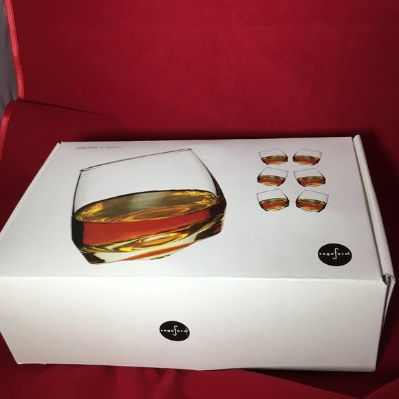 NWT- SAGAFORM  Rocking Whiskey Glasses Set of 6, 6.75 oz - Picture 2 of 14